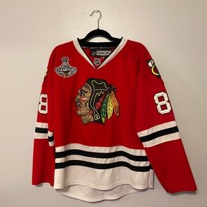 Reebok Premier NHL 2013 Champion Jersey Chicago Blackhawks Kane Red sz 50